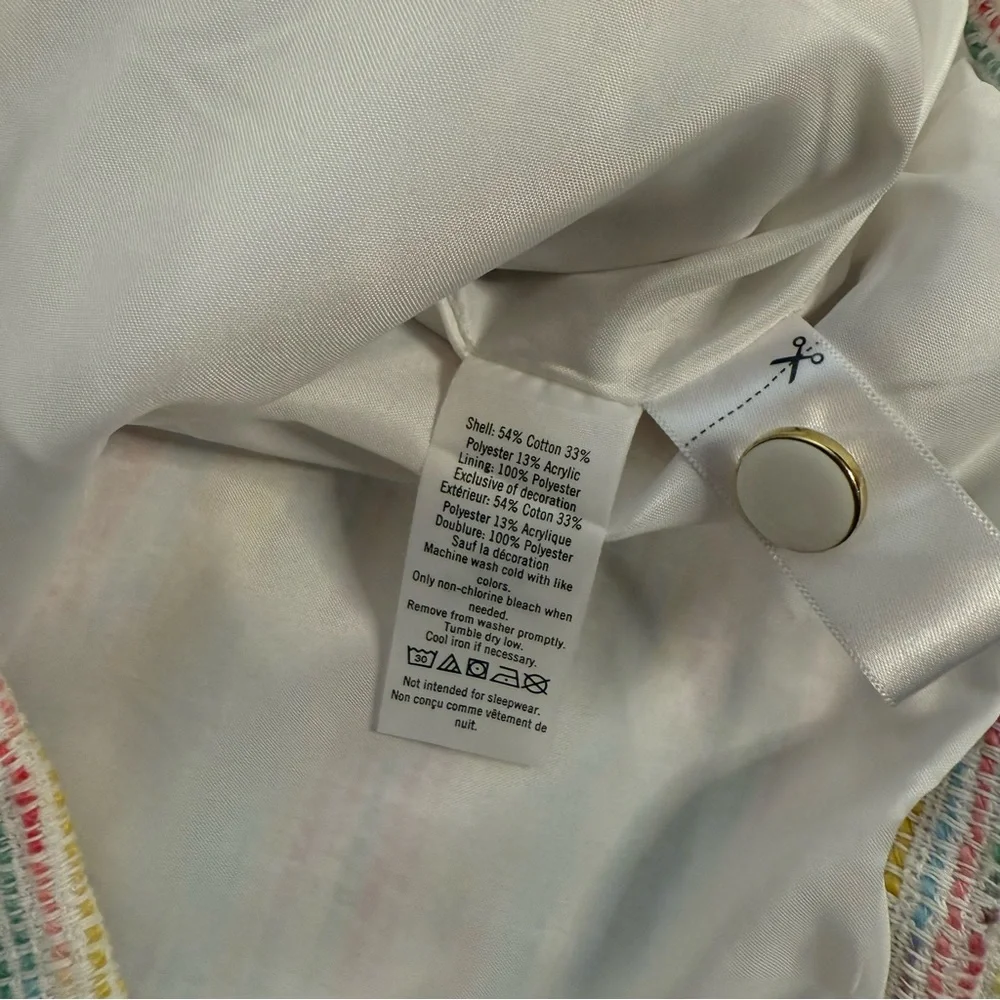 Janie and Jack Boucle Pastel Ruffle Front Jacket